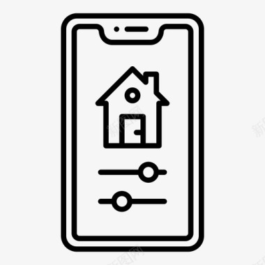 智能手机之家房屋房地产图标图标