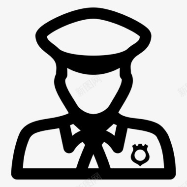 警察法官警官图标图标