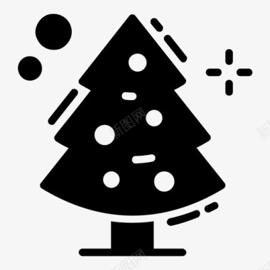 圣诞树新年树树装饰图标图标