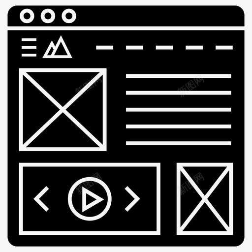 web布局响应式web仪表板图标svg_新图网 https://ixintu.com siteflow ui web 仪表板 响应 套件 字形 布局 线框 设计