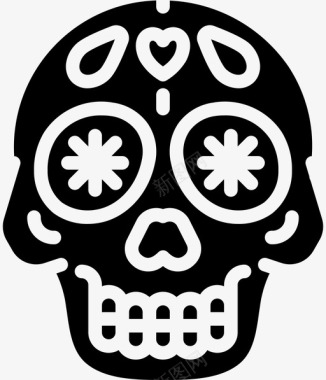 头骨死亡之日墨西哥图标图标