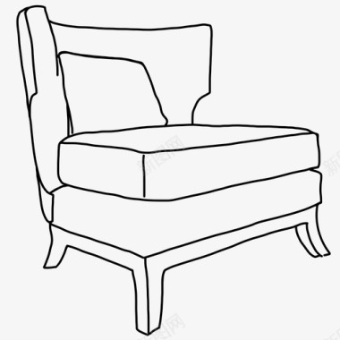 拉手椅靠垫家具图标图标