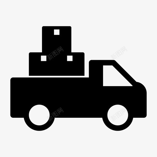 货车送货货物运输图标svg_新图网 https://ixintu.com 假日 自然 货物 货车 车辆 运输 送货
