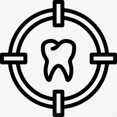 目标牙科11号直线型图标图标