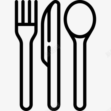 餐具外卖47线性图标图标