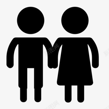 夫妻家庭婚姻图标图标