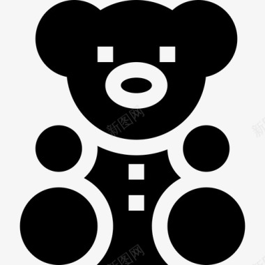 泰迪熊婴儿和玩具9填充图标图标