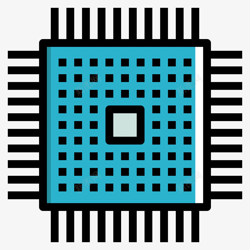处理器计算机46线性彩色图标svg_新图网 https://ixintu.com 处理器 彩色 线性 计算机