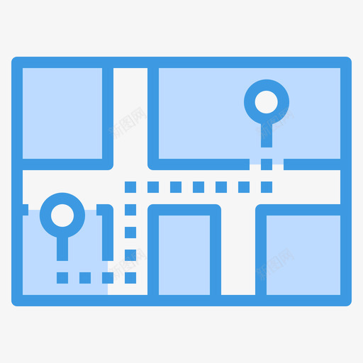 导航器导航36蓝色图标svg_新图网 https://ixintu.com 导航 蓝色