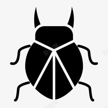 甲虫昆虫33实心图标图标