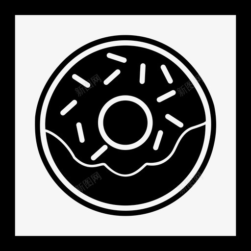 甜甜圈零食甜食图标svg_新图网 https://ixintu.com 甜甜圈 甜食 零食 食物