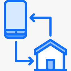 电话屋电话智能屋22蓝色图标高清图片