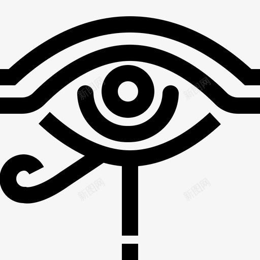 埃及右眼古代语言图标svg_新图网 https://ixintu.com 古代 埃及右眼 语言