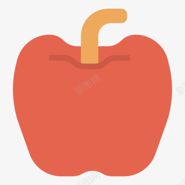 苹果水果和蔬菜扁平图标图标