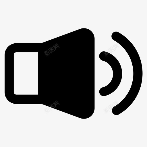 音量音频接口图标svg_新图网 https://ixintu.com 图示 声音 扬声器 接口 音量 音频