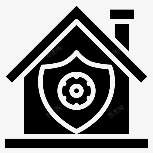 安全贷款物业图标svg_新图网 https://ixintu.com 住宅 图标 安全 实心 房地产 物业 贷款