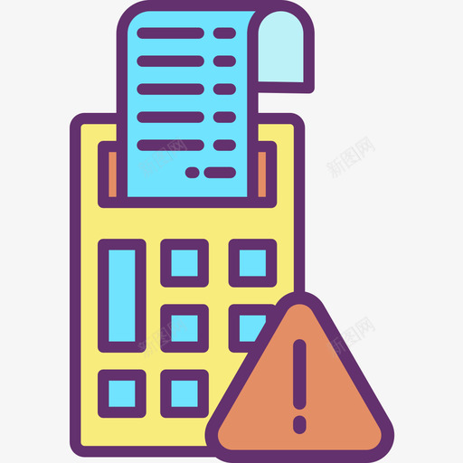 发票付款7线性颜色图标svg_新图网 https://ixintu.com 付款 发票 线性 颜色