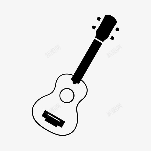 Ukelle吉他乐器图标svg_新图网 https://ixintu.com Ukelle 乐器 吉他 音乐