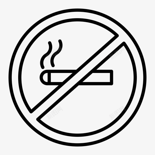 禁止吸烟公共标志餐厅图标svg_新图网 https://ixintu.com 公共标志 机场 禁止吸烟 餐厅