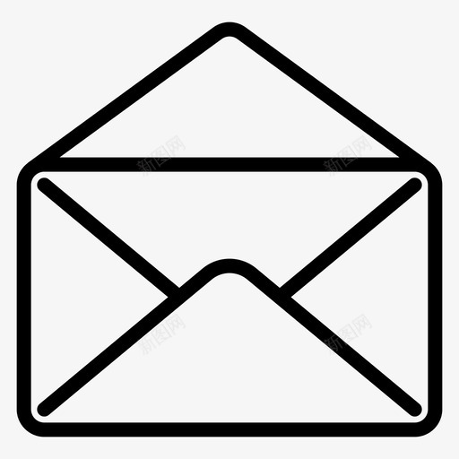 电子邮件信件邮寄图标svg_新图网 https://ixintu.com 信件 打开 支持 文本 电子邮件 邮寄