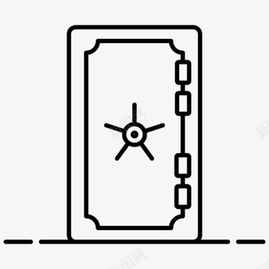 保险箱银行储物柜银行金库图标图标