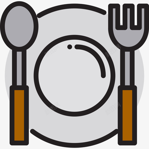 餐厅厨房65线性颜色图标svg_新图网 https://ixintu.com 厨房 线性 颜色 餐厅