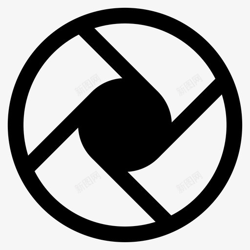 镜头光圈界面轮廓图标svg_新图网 https://ixintu.com 光圈 界面 轮廓 镜头