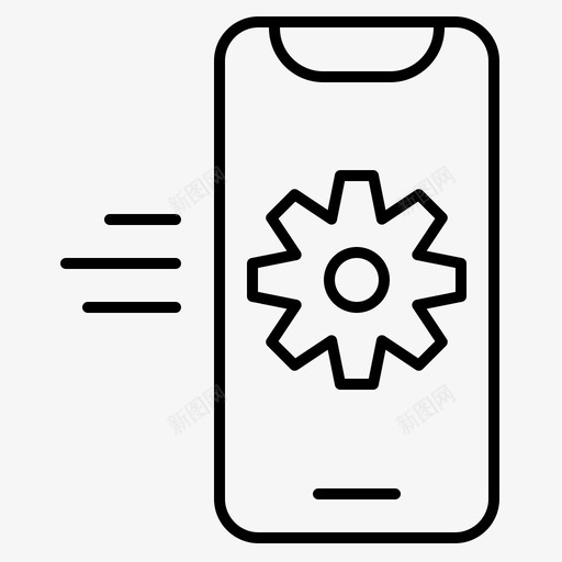 手机设置网络细线集1图标svg_新图网 https://ixintu.com 手机 网络细线集1 设置