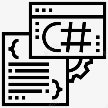 脚本编码开发人员图标图标