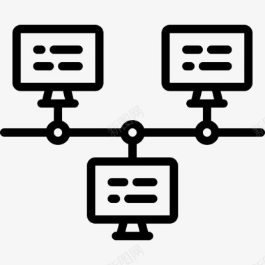 网络计算机51线性图标图标