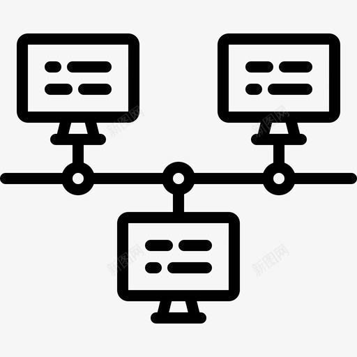 网络计算机51线性图标svg_新图网 https://ixintu.com 线性 网络 计算机