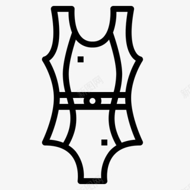 游泳衣夏季58直线型图标图标