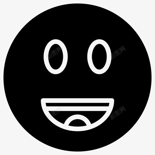 开心脸表情表情符号表情标签图标svg_新图网 https://ixintu.com 图标 字形 开心 标签 符号 表情