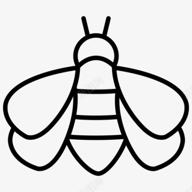 大黄蜂昆虫31线状图标图标