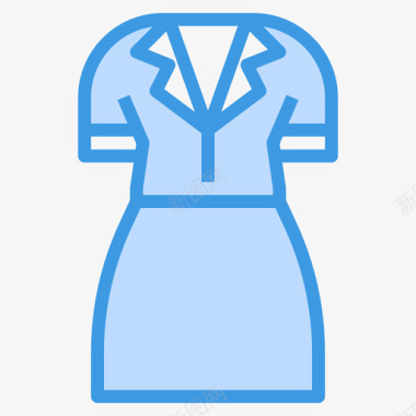 裙子衣服124蓝色图标图标