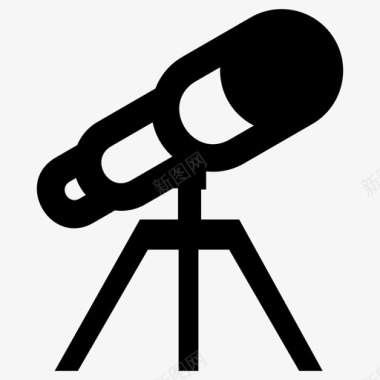 望远镜天文学镜头图标图标