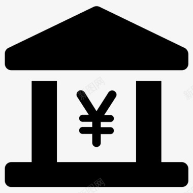 日元日本日本银行图标图标