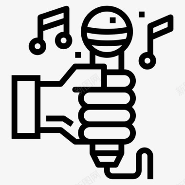 卡拉OK音乐家派对图标图标