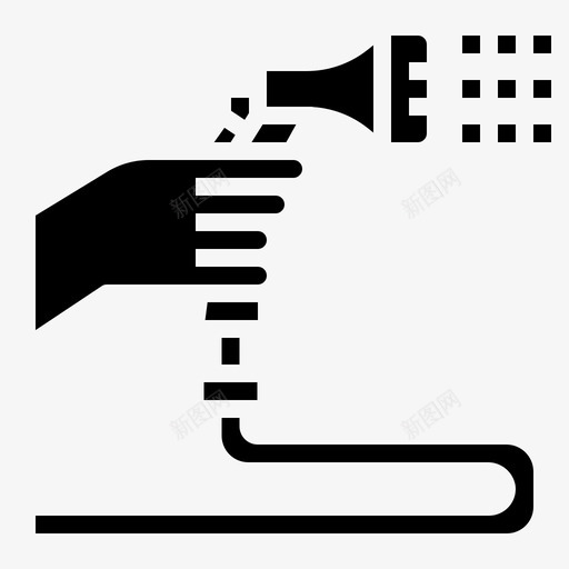 软管清洁设备图标svg_新图网 https://ixintu.com 固体 清洁 管道 设备 软管