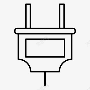 插头电源充电器设备图标图标