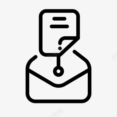 电子邮件文件文件组织大纲图标图标