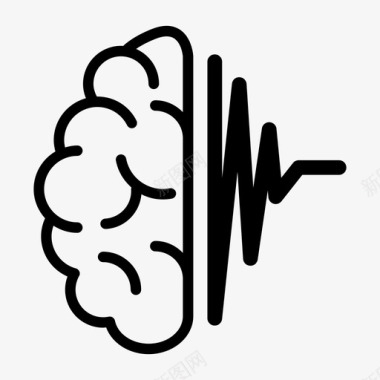 大脑活动思想器官图标图标