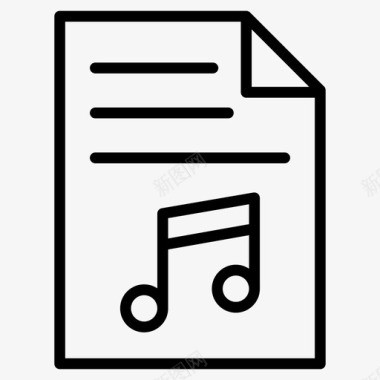 音乐文件音频文档图标图标