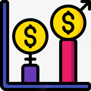 性别工资差距女权主义23线性颜色图标图标