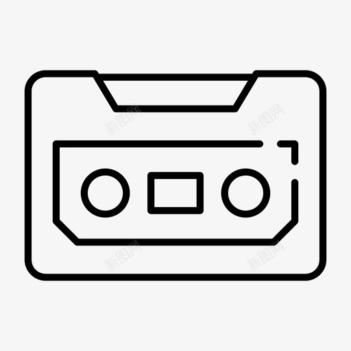 盒式磁带录音歌曲图标svg_新图网 https://ixintu.com 卡蒙超薄 录音 歌曲 盒式磁带