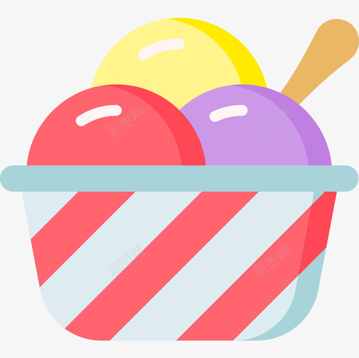 冰激凌甜点和糖果10份平的图标svg_新图网 https://ixintu.com 10份 冰激凌 平的 甜点 糖果