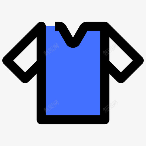 T恤98夏季蓝色图标svg_新图网 https://ixintu.com 98夏季 T恤 蓝色