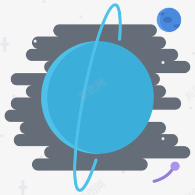天王星空间112平坦图标图标