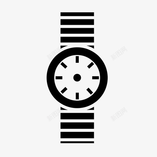 手表时钟珠宝图标svg_新图网 https://ixintu.com 手表 时钟 时间 有手 没有 珠宝 负片