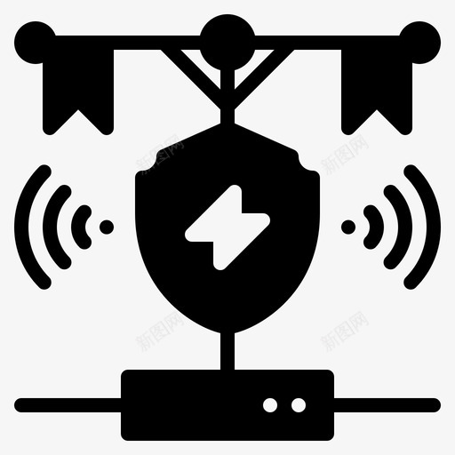 防火墙数据保护图标svg_新图网 https://ixintu.com 保护 图标 安全 实心 数据 网络 防火墙